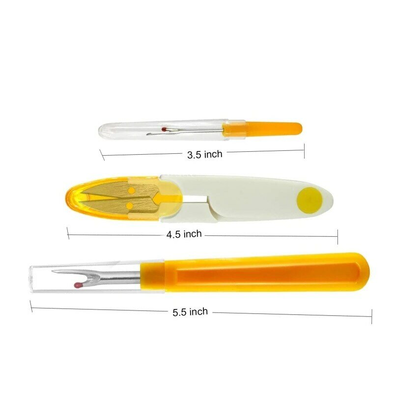3 Pcs Sewing Stitch Unpicker with Sewing Scissor Reusable Thread Cutter Remover