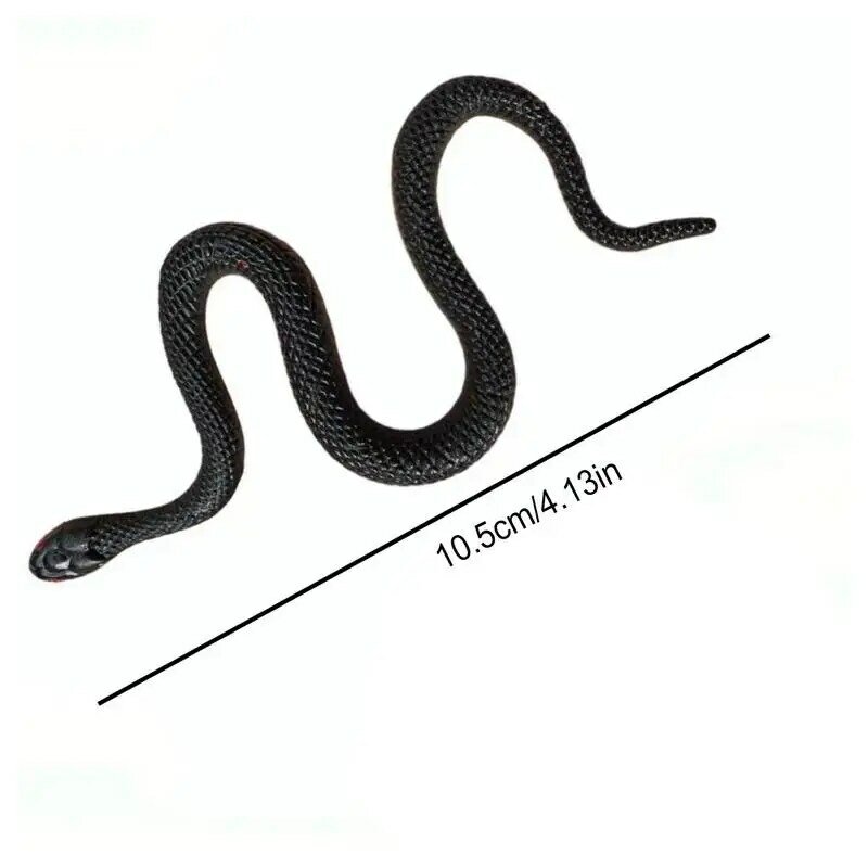 Serpente de borracha preta para brincadeira, Serpente falsa, Engraçado Prank Props, Leve, Chuva, Cobras Floresta, Brinquedos de Halloween