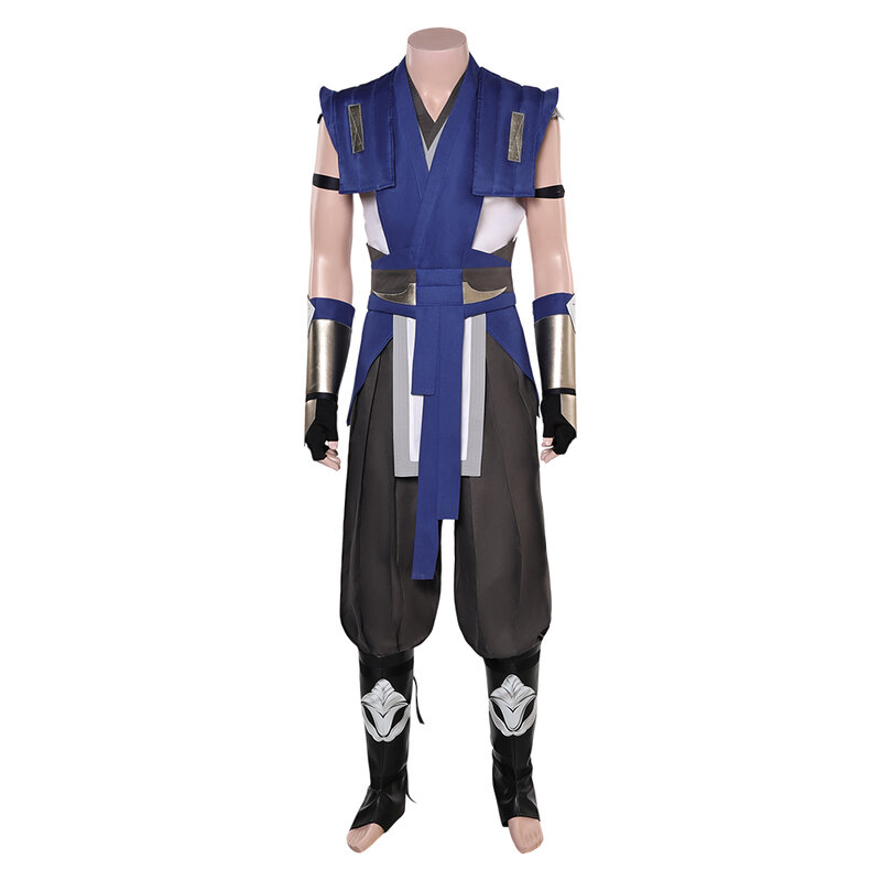 Kostum Cosplay Sub Zero permainan Mortal Cos Kombat pria dewasa Fantasia penyamaran celana atas Masker pakaian Halloween