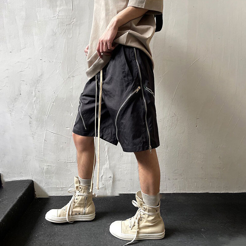 High Street Zipper abiti da lavoro pantaloncini da uomo Summer Ins Fashion Loose Harajuku Cargo Oversize Streetwear Vintage