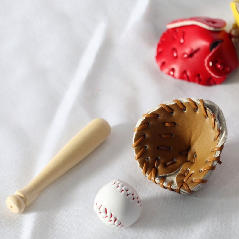 Newborn Photography Props Outdoor Baseball Softball 3-Piece Set Sports Leisure Supplies Baseball Theme for Boys Girls