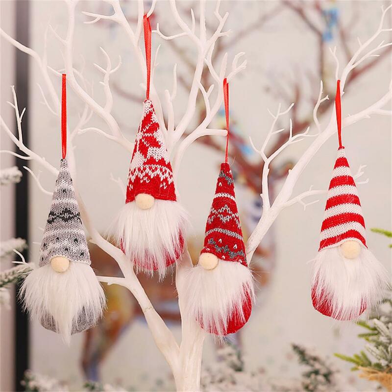 Merry Christmas Faceless Old Man Boneca Ornamentos, Xmas Tree, Floresta, Velho, Pendurado Decoração Pingente, Presente de Ano Novo, 10Pcs