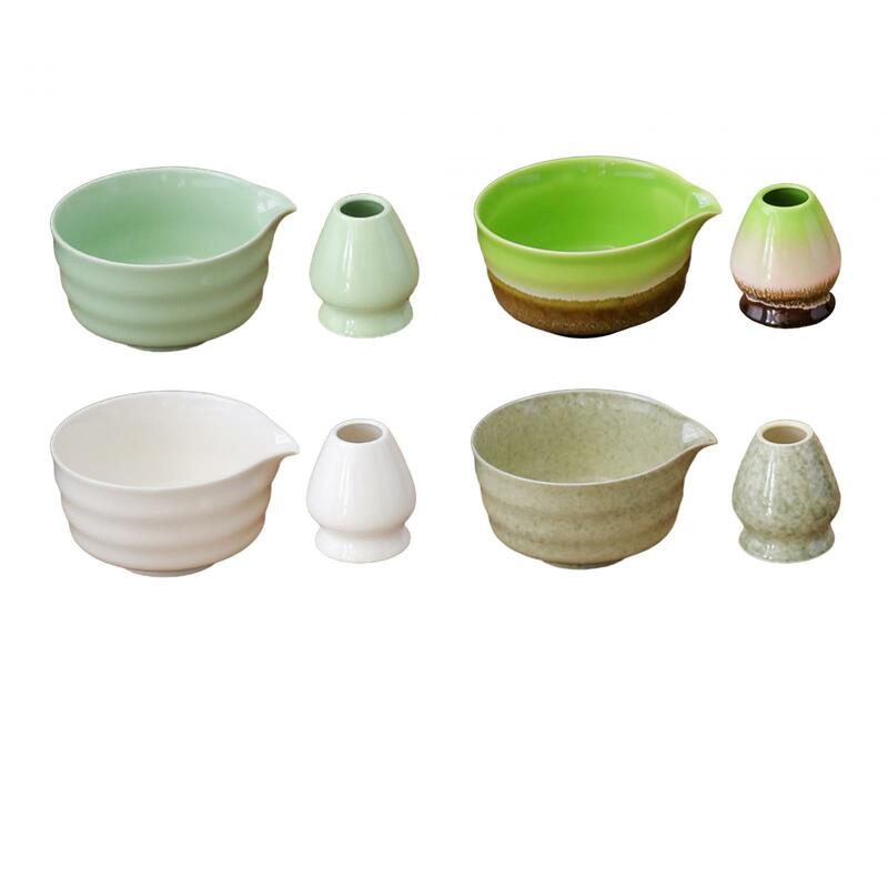 2x mangkuk Matcha tradisional dan tempat minum keramik, mangkuk Matcha untuk pemula