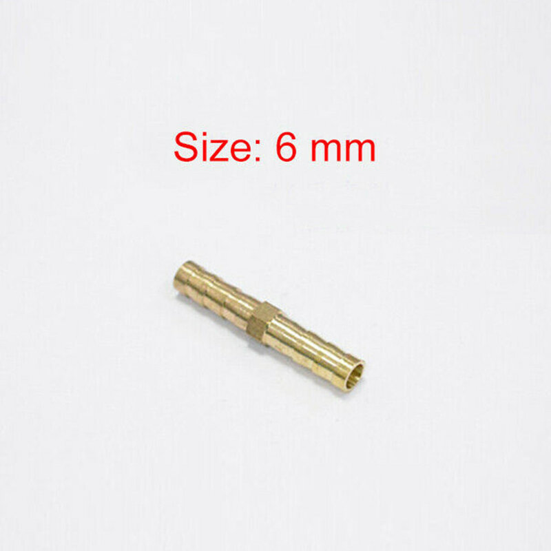 1x 6mm/8mm/10mm/12mm Barbed Brass Straight Connector Garden Irrigation Air Fuel Water Pipe Gas Tubing Aquarium Hose Fitting