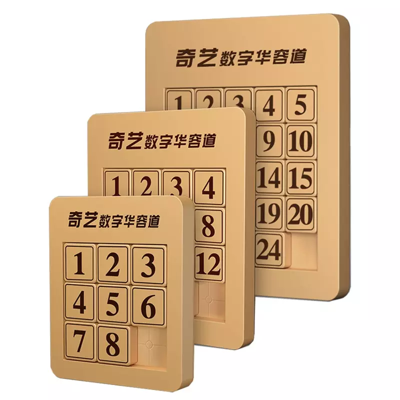 Qiyi Klotski 3x3x3/4x4/5x5x5 cyfra przesuwna gra magiczna kostka puzzle magnetyczne zabawki dla rodziny grających drewniany kolor numer przesuwny