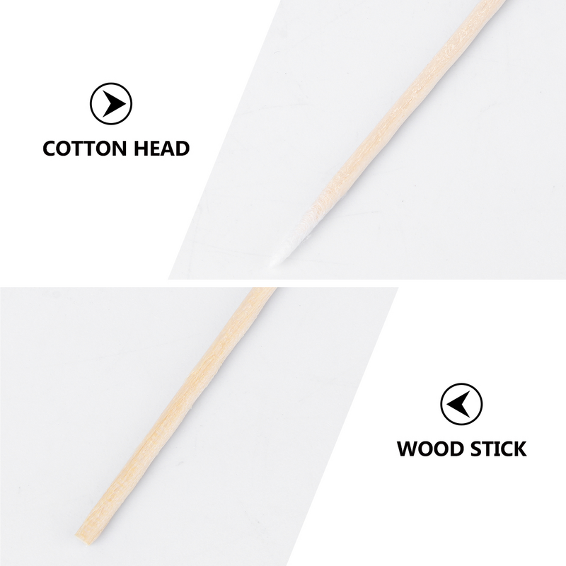Swabs Cotton Sticks Long Slim Pointed Wooden Cotton sticks Good Eye Cotton Swab for Cleaning Tool for Wound Clean, Cleaning