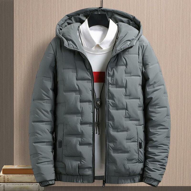 Sudadera con capucha Popular para hombre, chaqueta acogedora con capucha, abrigo grueso a prueba de frío con cremallera