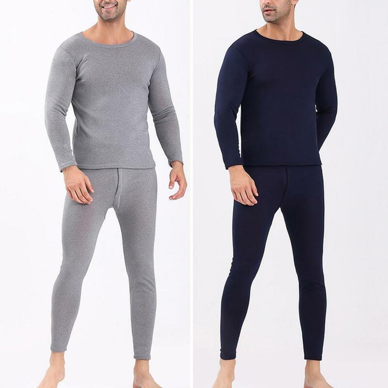Conjunto de ropa interior térmica de invierno para hombre, traje de pantalón superior de tela duradera y cómoda, mantiene el calor, 1 Juego
