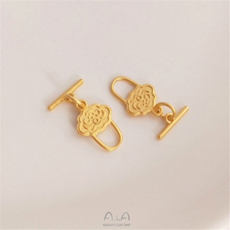 Pasir emas busur bunga kecil OT gesper buatan tangan aksesoris DIY gelang kalung perhiasan gesper koneksi gesper gesper