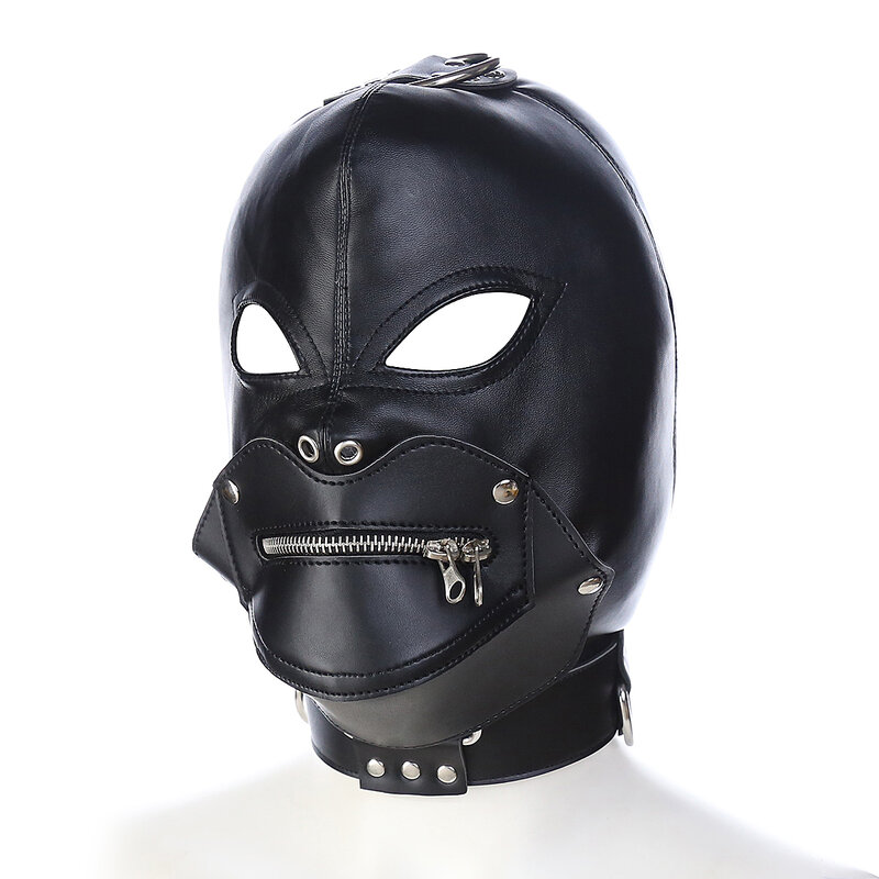 SM Halloween Demon nakrycie głowy z zamkiem błyskawicznym maska na głowę zniewolenie kara pasja flirtowanie zabawki erotyczne dla kobiet i pary odgrywanie roli