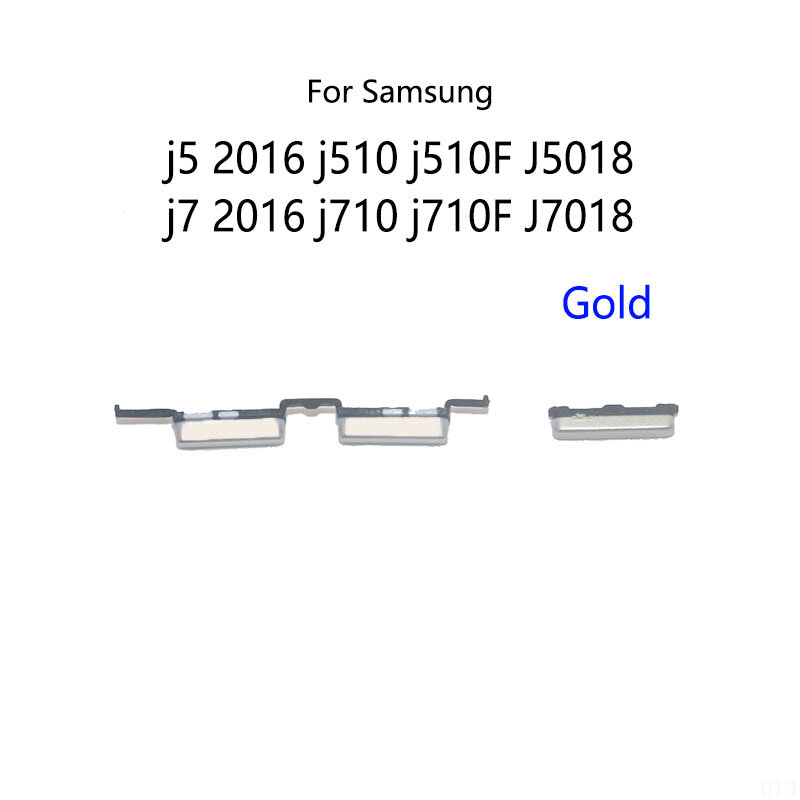 Interruptor de botón de encendido, Botón lateral externo de encendido y apagado, tecla de silencio, Cable flexible para Samsung J5 2016, J510, J510F, J5108, J7, J710, J710F, J7108