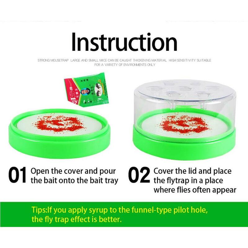 1pcs Automatic Plastic Fly Trap Device Light Fly Trap Catcher Rotating Tool Insect Fly Fly Control Pest Killer Clean Interi N0R9