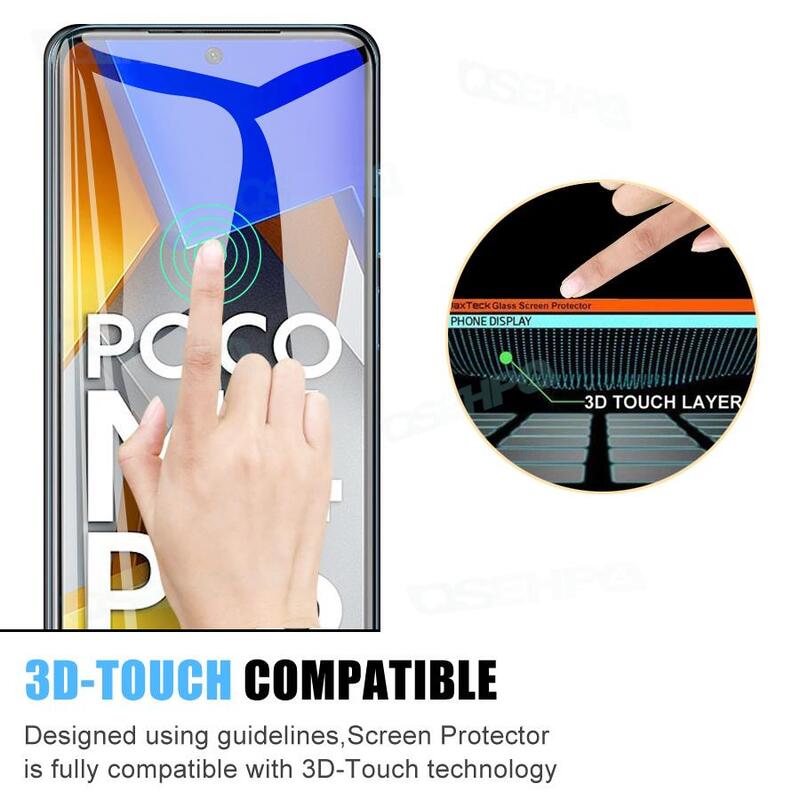 9D Anti-Burst Gehard Glas Voor Xiaomi Poco X3 X4 Nfc X2 F2 F3 F4 Gt Screen Protector Poco m2 M3 M4 M5 Pro M5S Beschermende Glas