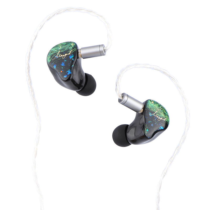 Earphone In-Ear XENNS Mangird Top 8BA + 1DD Hybrid IEMs HIfi Music Audiophile 0.78Mm 2Pin 6N OCC Kabel Berlapis Perak