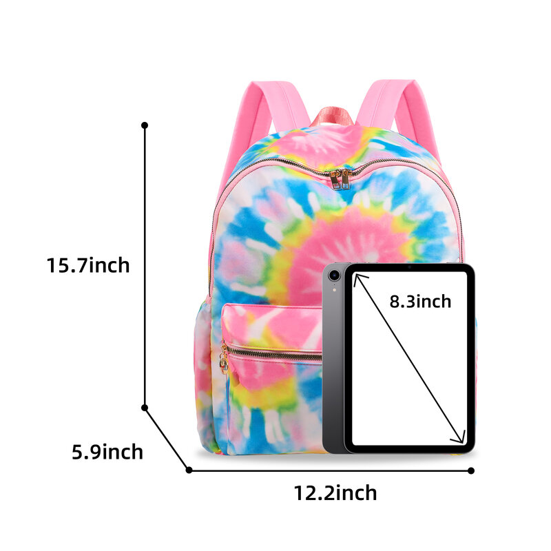 Однотонный школьный рюкзак для женщин и девочек, нейлоновый легкий водонепроницаемый классический большой дорожный портфель для учеников, повседневный простой детский для подростков