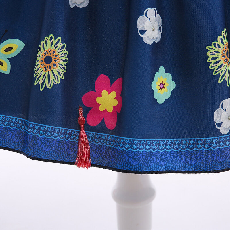 미라벨 엔칸토 드레스, 매력적인 소녀 생일 파티 공주 변장 의상, 유아 소녀 카니발 세트, 할로윈 판타지 의상