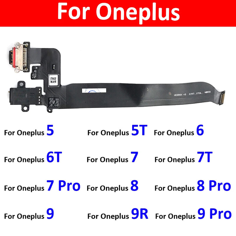 USB 충전기 도크 커넥터 충전 포트 마이크 플렉스 케이블, Oneplus 5 5 5T 6 7 7T 8 8T 9 Pro 9R Nord N10 5G 용, 신제품