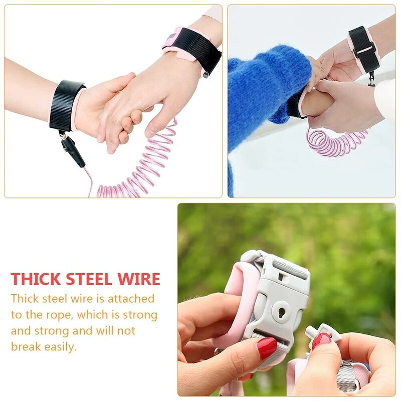 Corde anti-perte avec serrure pour enfants, bracelet de sécurité pour tout-petits, marche et coulée, bracelet pour bébé