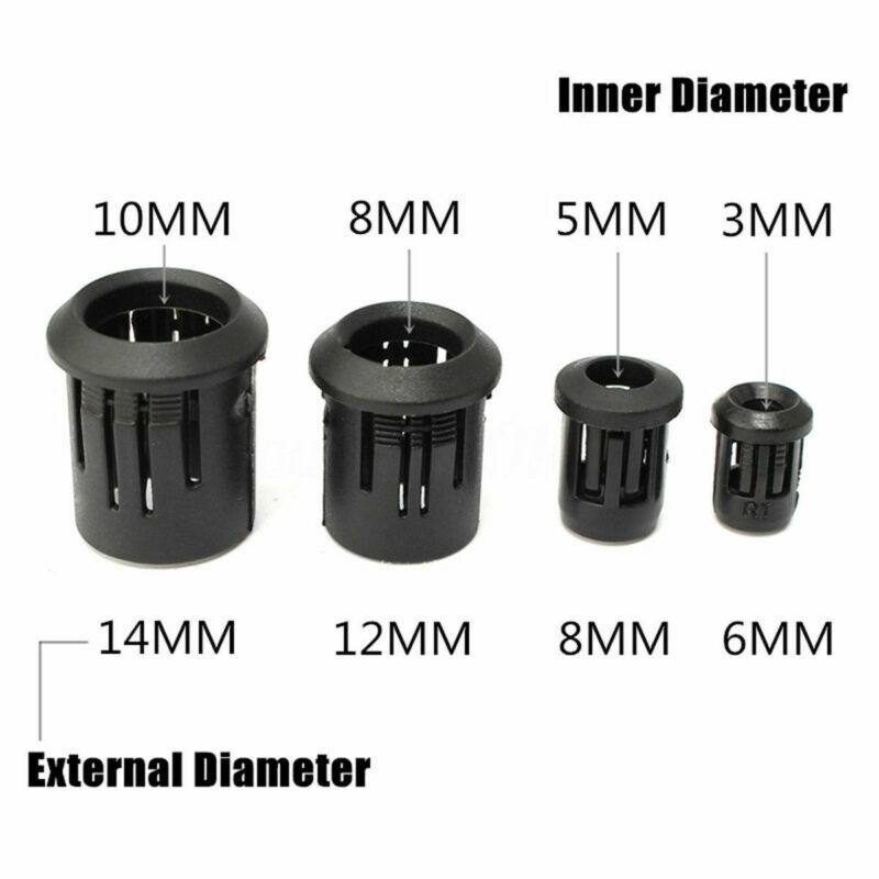 Soporte de diodo LED de plástico negro, accesorio de 3mm y 5mm, 10/25/50 piezas