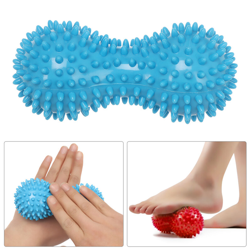 Boule de massage des pieds en forme d'arachide, boule de massage piqueuse pour thérapie des points de certes, massage des points profonds, fasciite plantaire, instituts de correction du cou