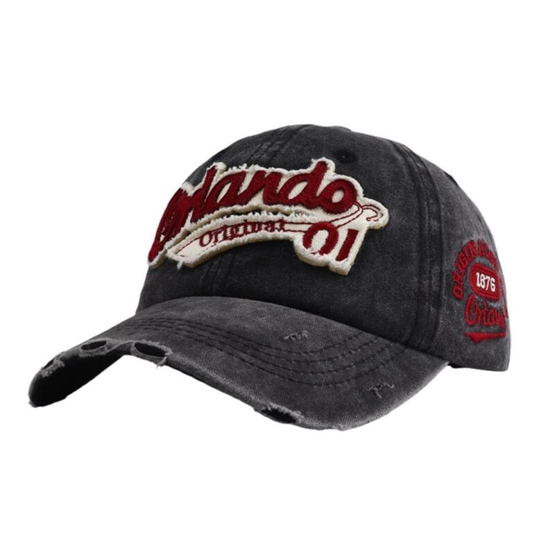 Retro Letter Embroidery Baseball Caps Spring Summer Adjustable Hats Hip Cotton Hat Sun Hat Streetwear Hop Men Casual Women Q3V8