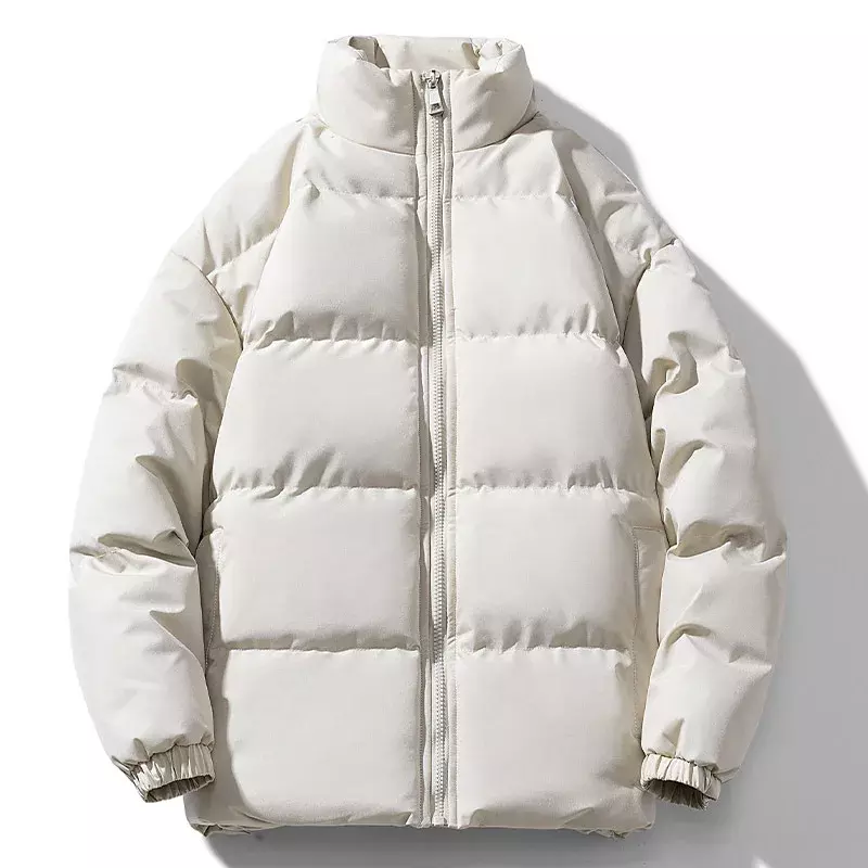 남성용 겨울 재킷, 두꺼운 파카, 따뜻한 코트, 스탠드 칼라, 단색 캐주얼 파카, 여성 패션, 새로운 스트리트웨어, 5XL