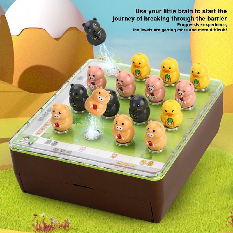 Unique Magnetic Chess Set Logical Thinking Training Magnetic Animal Board Game Parent Child Interactive Game Educational Toys