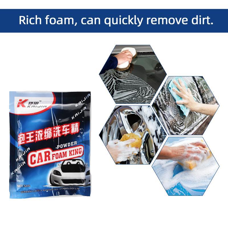 Schäumende Auto waschseife Auto reinigung liefert Tiefen reinigung konzentriertes Waschmittel 1,8 Unzen Reiniger Pulver Auto und LKW Wasch auto