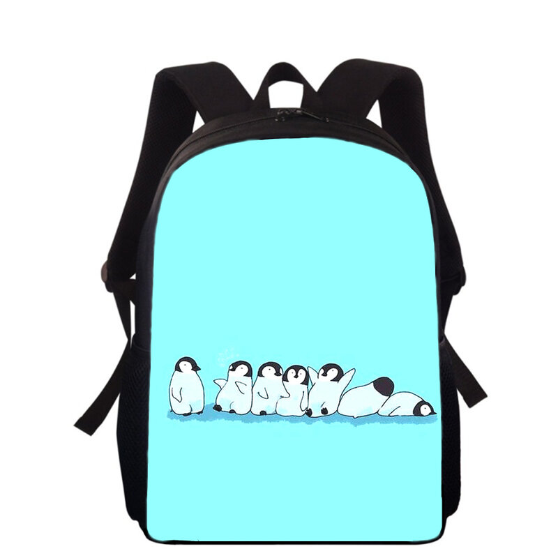 Милый мультяшный Пингвин 15 дюймов, детский рюкзак с 3D принтом, ранцы для девочек, школьные сумки для учебников