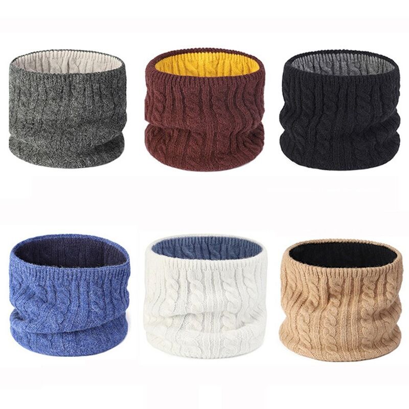 Keep Warm Neck Gaiter Fashion Thick Knitted Half Face Mask Ski Tube Scarf Outdoor