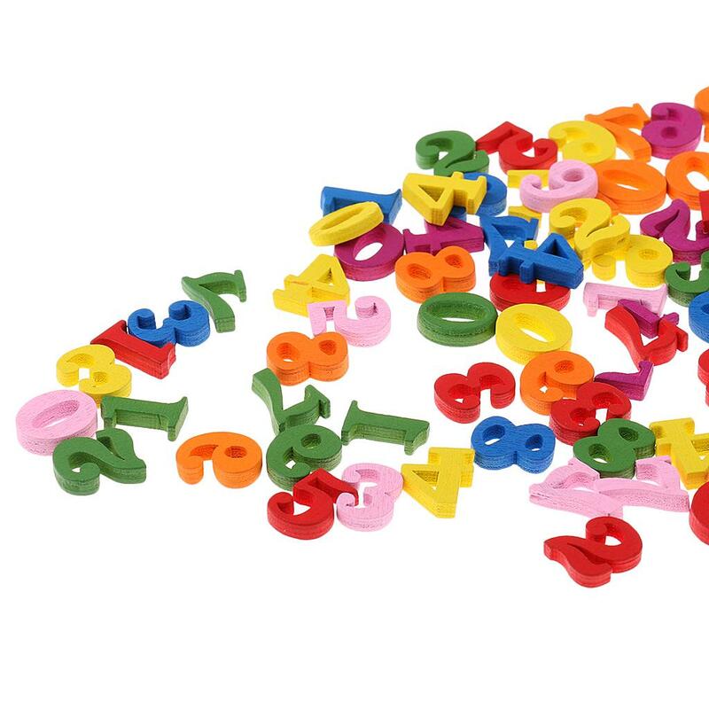 Matemática aprendendo contando brinquedo para crianças pré-escolares, colorido, 0 a 9 números, 100x