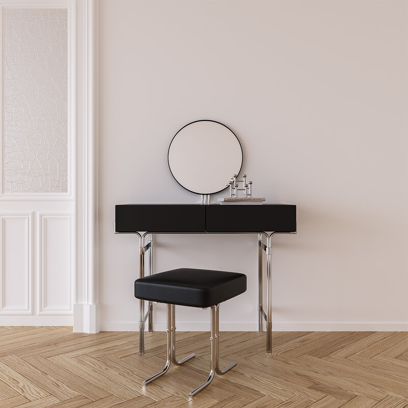 Personalizzato: Nordic modern light luxury Bauhaus style simple metal style designer modern home bedroom dresser toletta