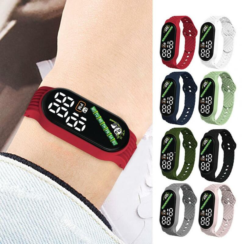 Modny zegarek sport LED dla studentów wodoodporny elektroniczny zegarek na rękę silikonowy pasek Smartwatch zegar studencki
