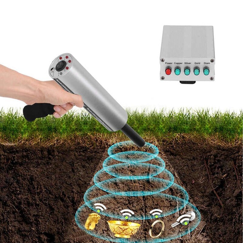 Handheld Gold Detector Locator Handheld Rechargeable Gold Search Detector Underground Treasure Tracker For Gold Silver EU Plug