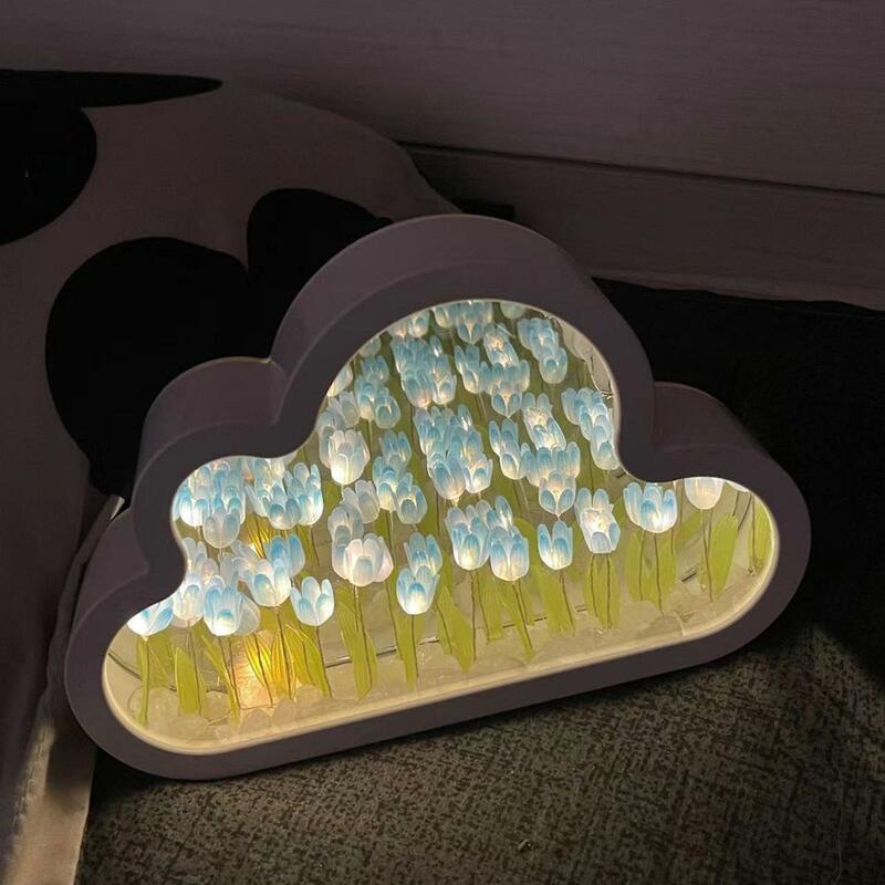 Luce notturna nuvole fai da te, lampada da comodino, lampade da tavolo fatte a mano per bagno Desktop