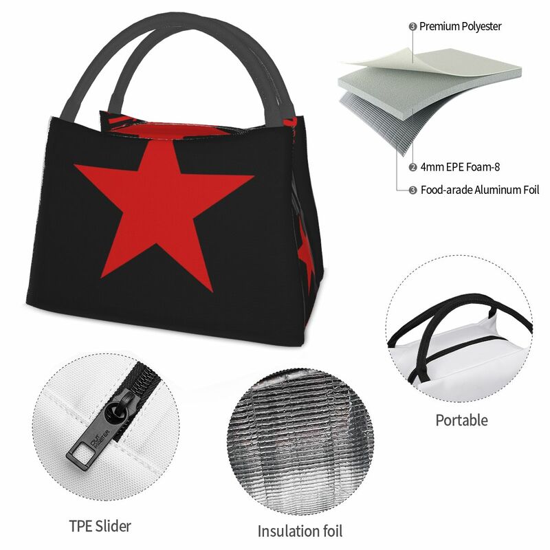 EZLN Democracia Libertad Justicia Zapatista Portable insulation bag for Cooler Thermal Food Office Pinic Container