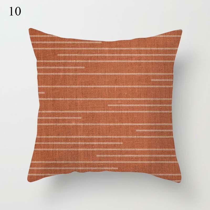 Fronhas vermelho-marrom impressão geométrica fronha fronha fronhas artigos para o lar capa de almofada de sofá capas