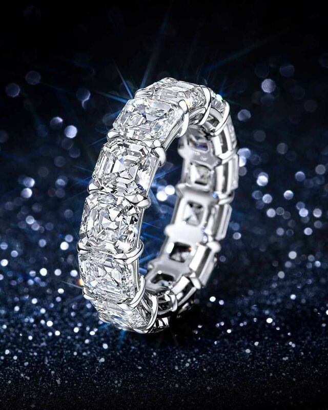 Fashion Brand Eternity Ring 925 Sterling silver Moissanite cz Engagement Wedding Band Rings for women Men Finger Party Jewelry