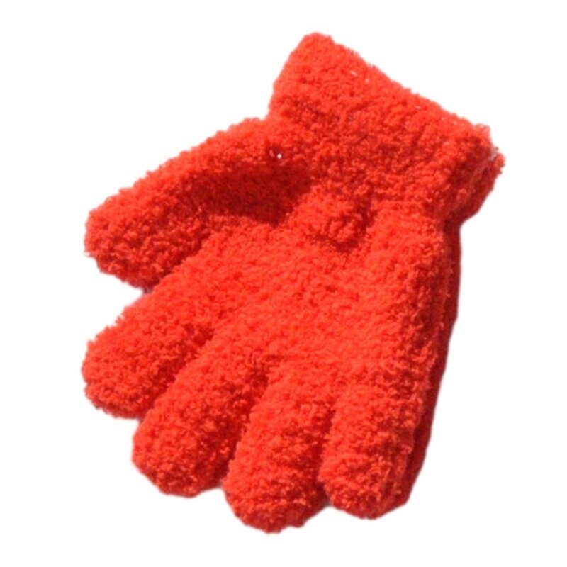 Детские лыжные перчатки, зимние ветрозащитные флисовые велосипедные перчатки с полным пальцем, лыжные перчатки