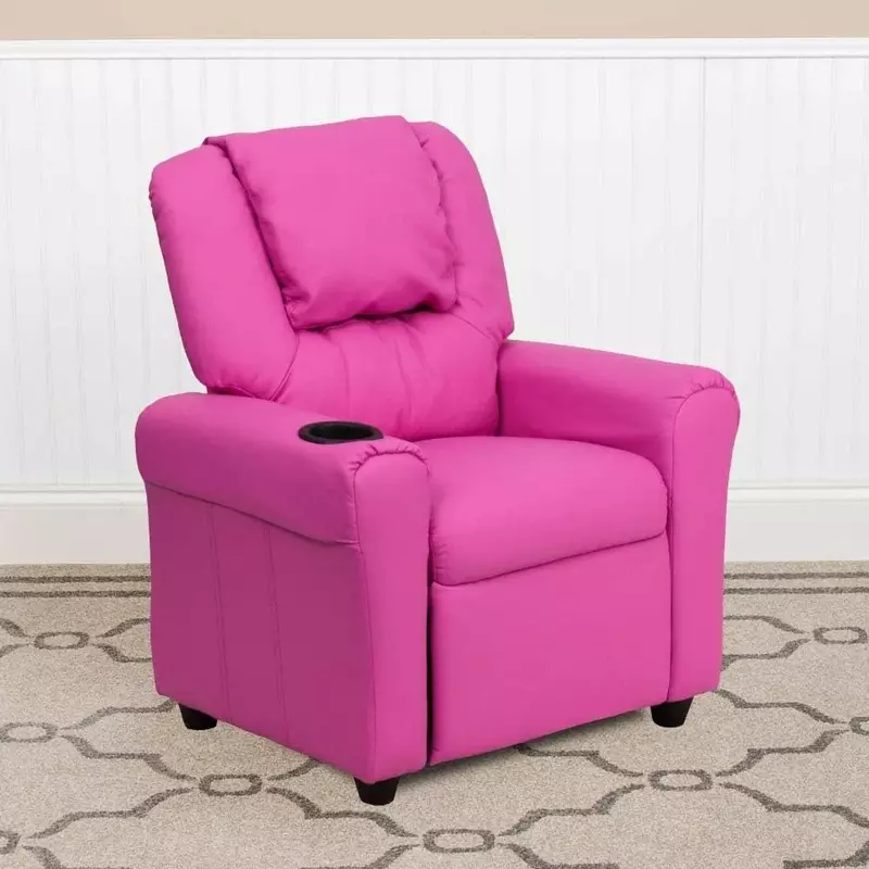 Детский диван с подстаканником, подголовник и безопасность, современный детский диван с поддержкой до 90 фунтов, розовый