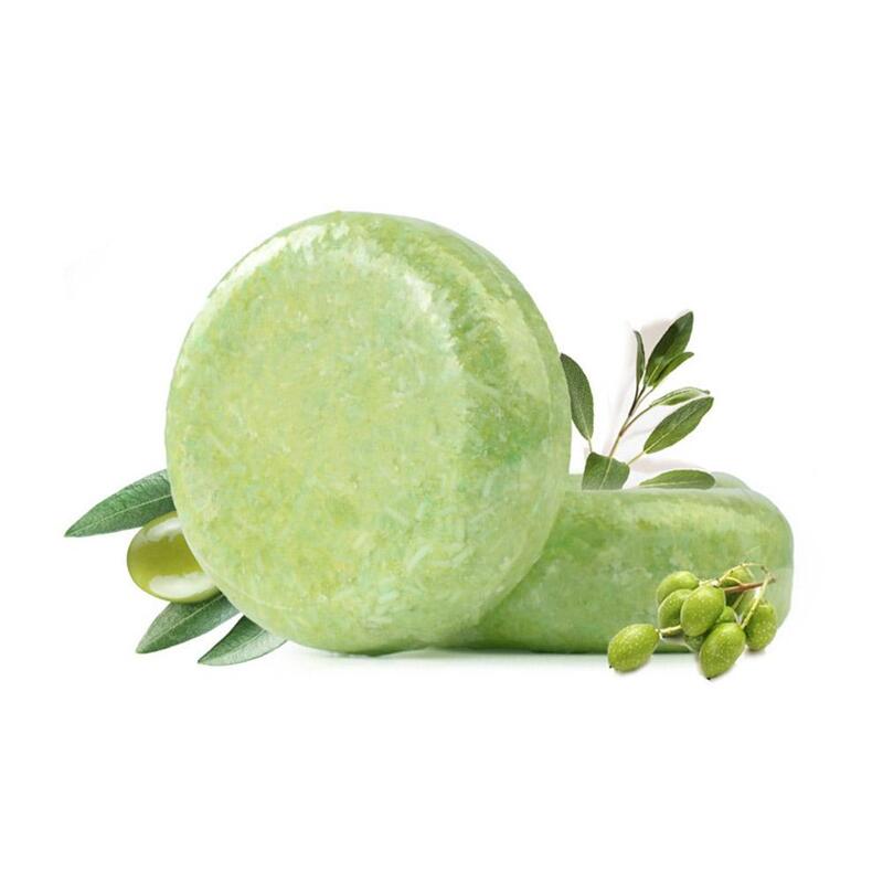 60g handgemachte Teebaum Seifen extrakt Waschen Haar Bar Pflanzen haar grün natürliche feste Seife Shampoo p0w3