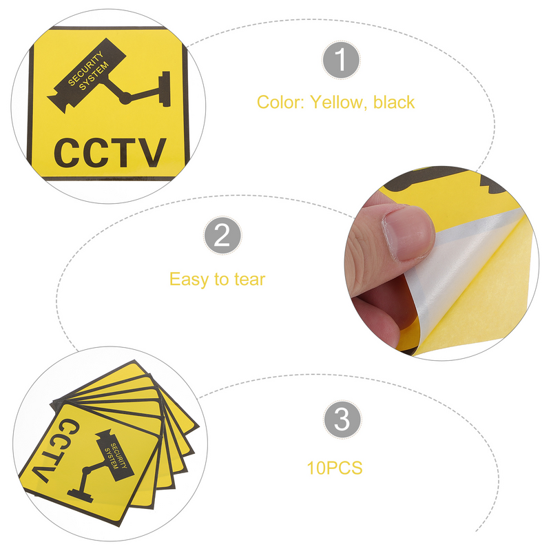 10 stücke Video warnung Video kleber Video zeichen Videokamera