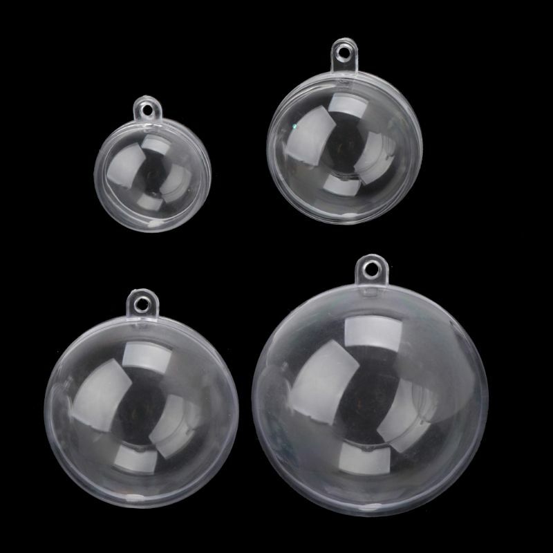 Y1UB круглый заполняемый шар орнамент пластиковые формы для бомбы для ванны ракушки Декор Рождественской елки