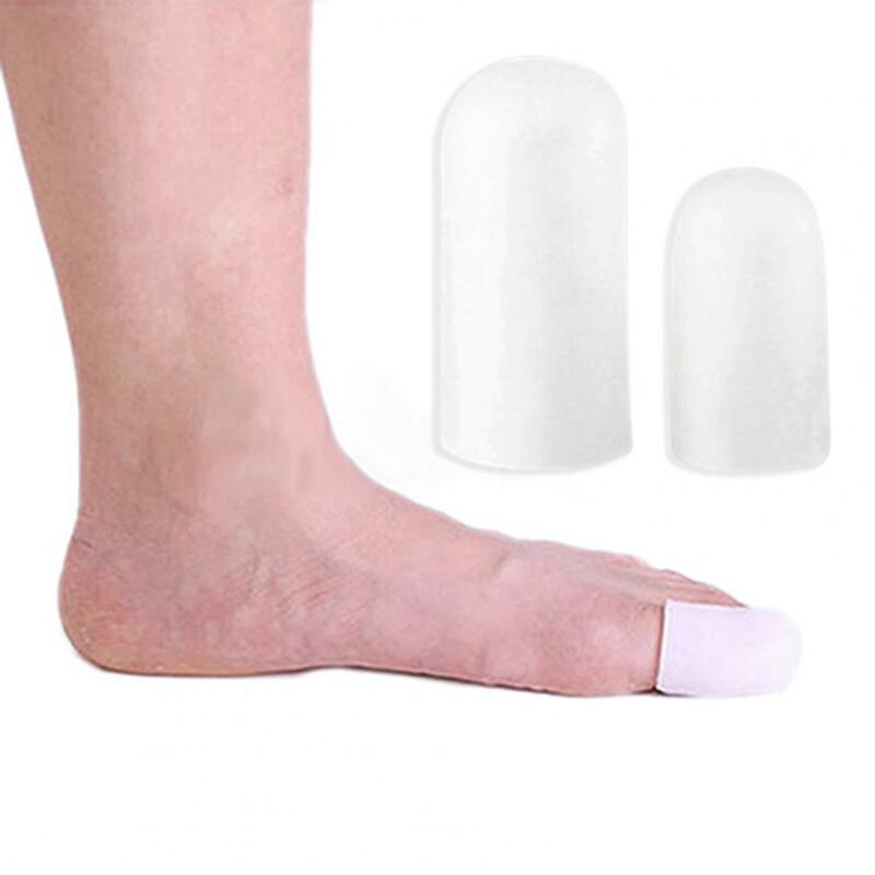 재사용 가능한 5 쌍 여성 남성용, 옥수수 굳은 살 물집 발가락 상처 보호기 유연한 흰색 발가락 보호대