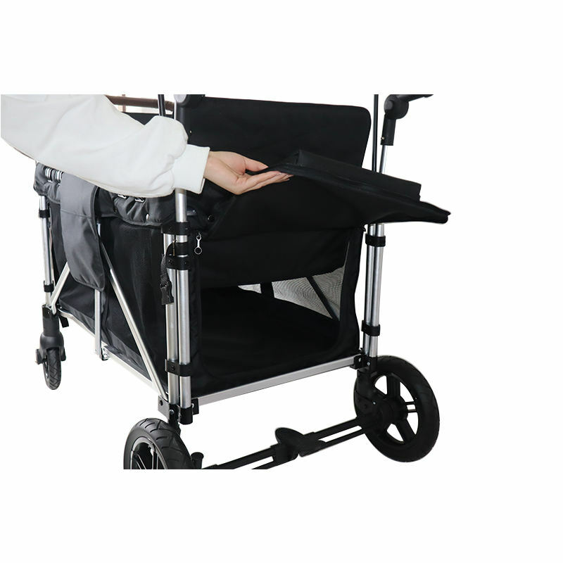 2023  Amazon Hot Sale Outdoor Trolley Folding Wagon Baby Foldable Kids Stroller With Canopy Camp Kids Wagon
