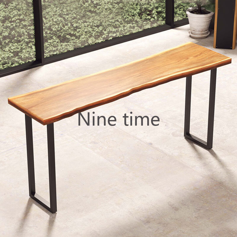 โต๊ะบาร์ไม้ทันสมัยโต๊ะสำหรับรับบาร์ติดผนังแบบยาวสวยงามโต๊ะค็อกเทลสไตล์นอร์ดิกสำหรับ perabot dapur