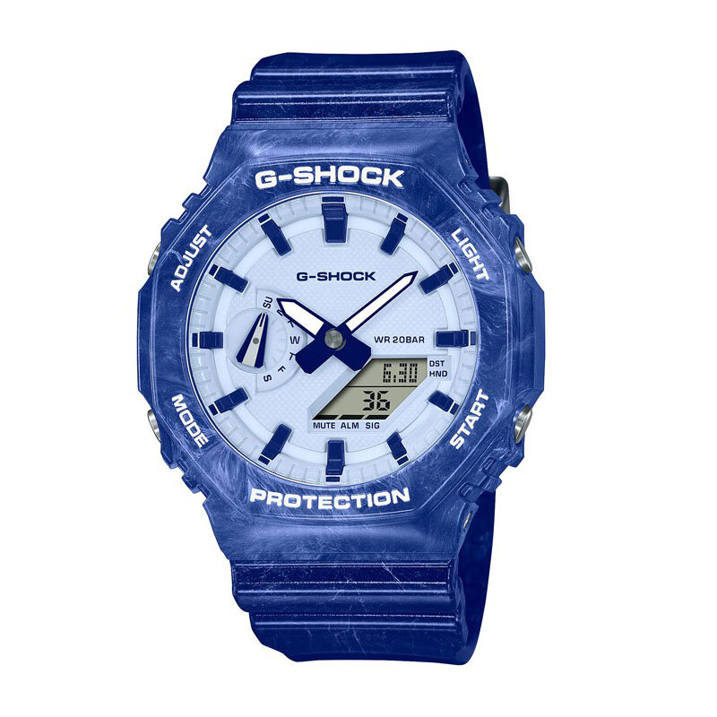 G-SHOCK-relógio de quartzo para mulheres, display duplo, à prova de choque, LED Dial, moda, casual, multifuncional, esportes ao ar livre, GA2100