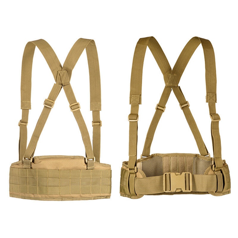 Tactical Vest Molle Belt Men's Special Nylon Convenient Combat Girdle H-shaped Adjustable Soft Padded