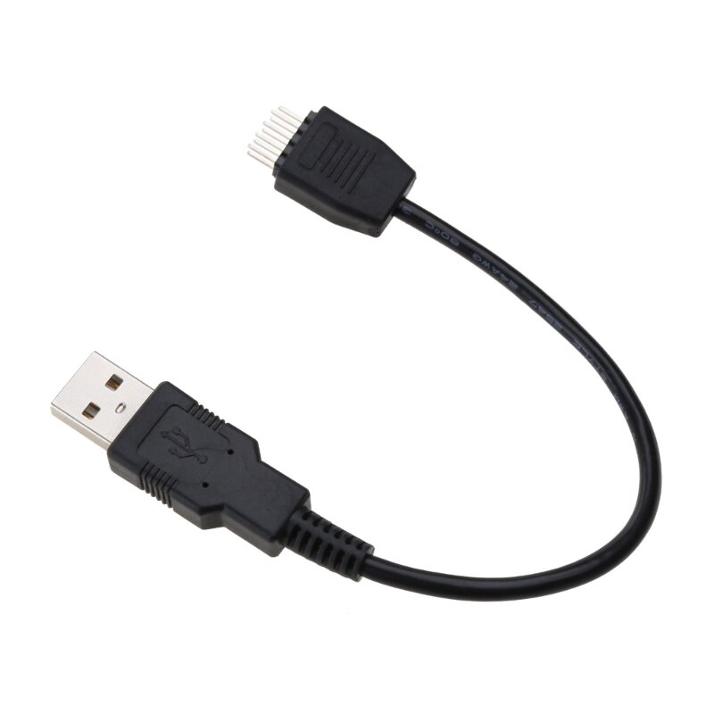 Cabeçalho USB 9 pinos macho 1 para 1 adaptador conector divisor extensão macho