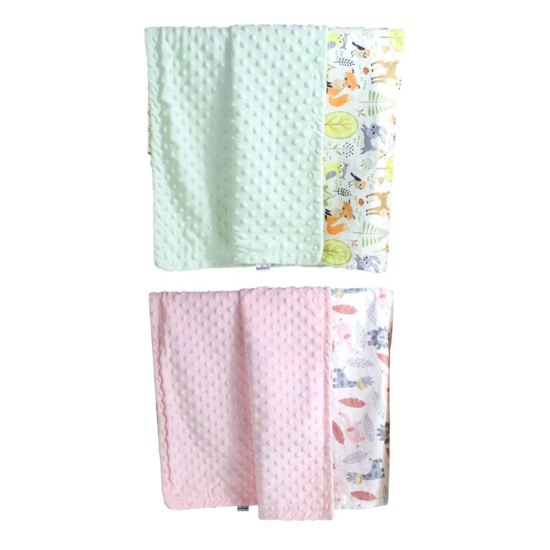 67JC Baby Swaddle Blanket Four Season Wrap Towel for Infant Boys Girls Breathable Double-Side Newborn Cosy Bedding Accessory